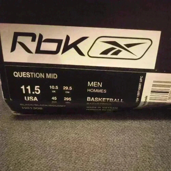 Men’s Reebok Question Mid Sneaker, size 11.5 - Picture 6 of 6